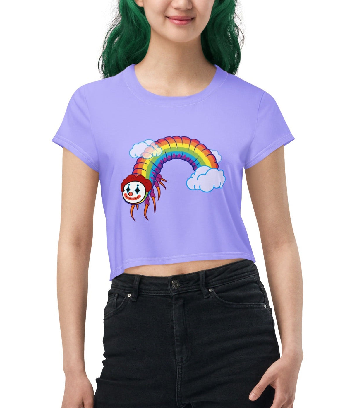 Clownipede cropped baby tee