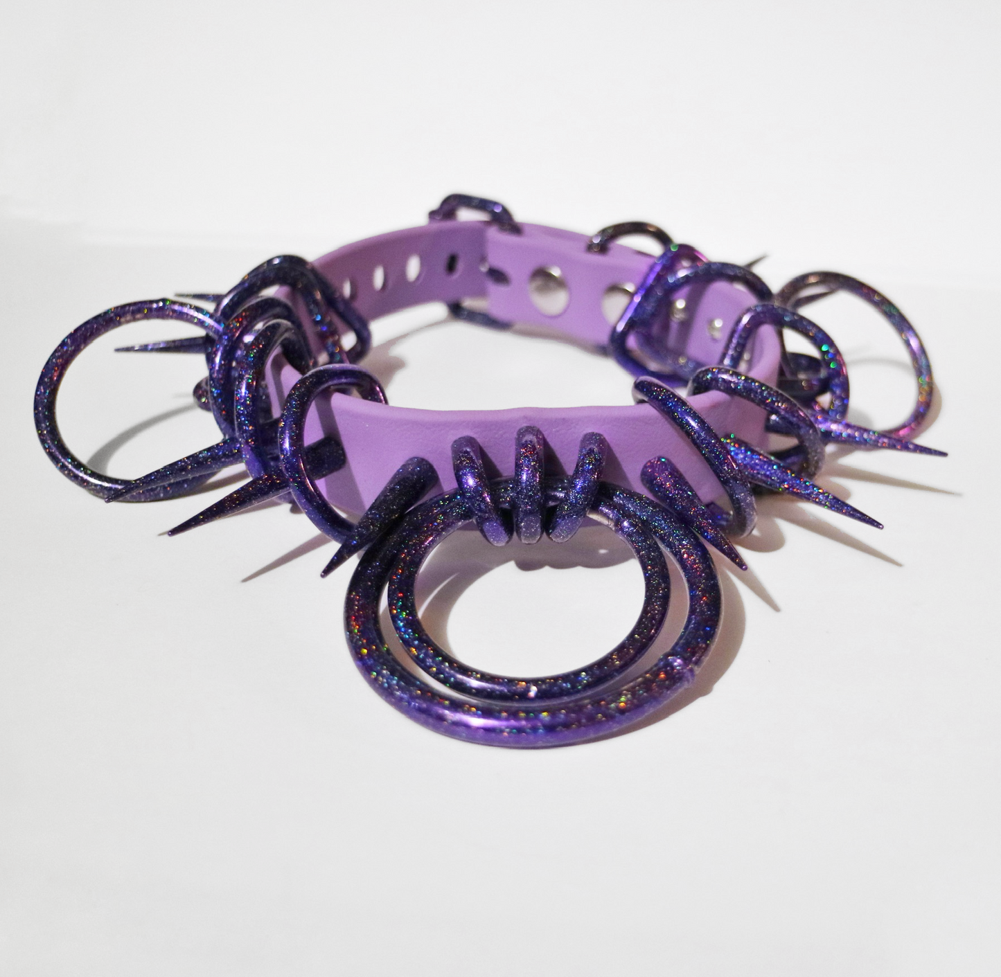 Cosmic Amethyst Holographic Scary Dog Privilege Monochrome - MTO