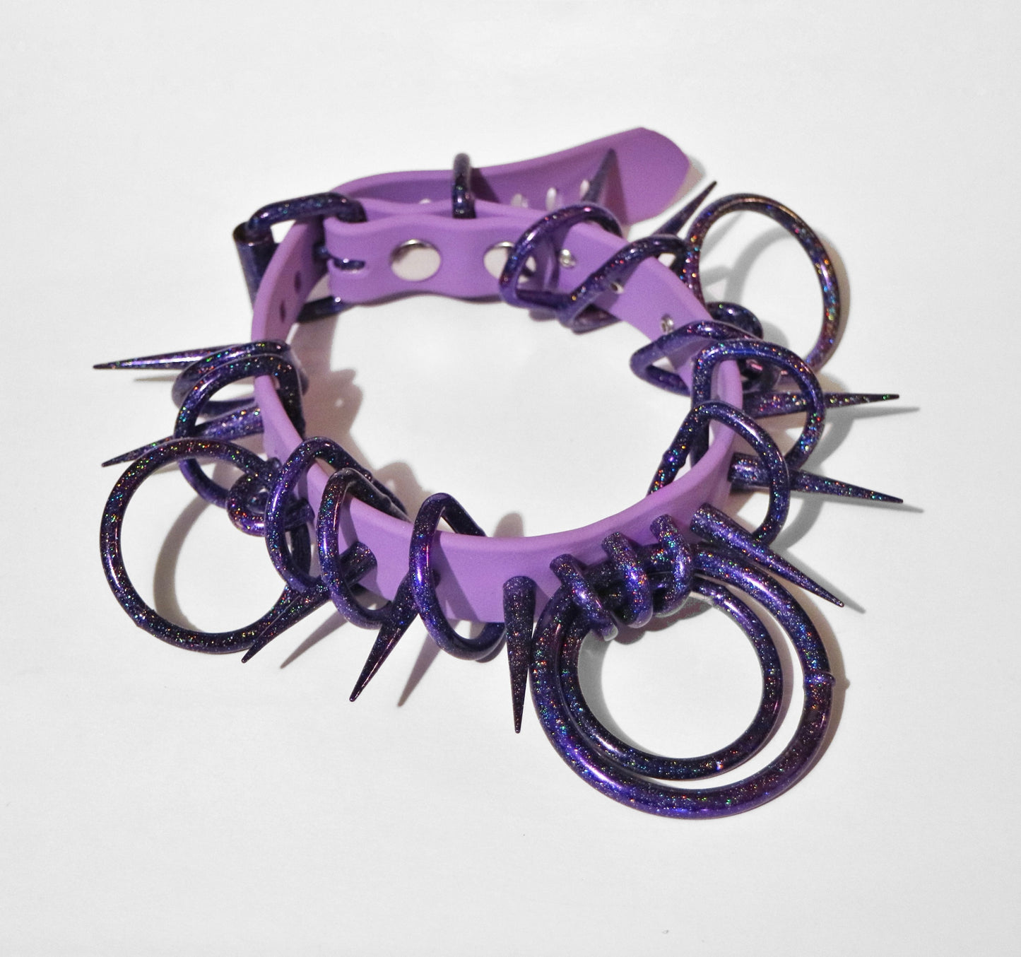 Cosmic Amethyst Holographic Scary Dog Privilege Monochrome - MTO