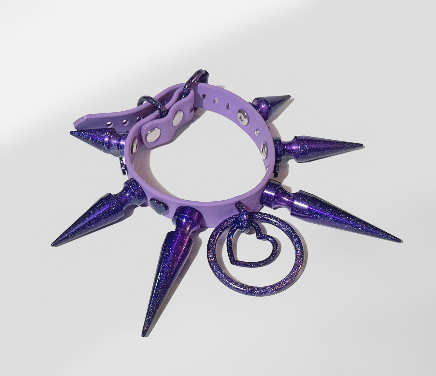 Cosmic Amethyst “Halo” WITH HEARTS Holographic Monochrome - MTO