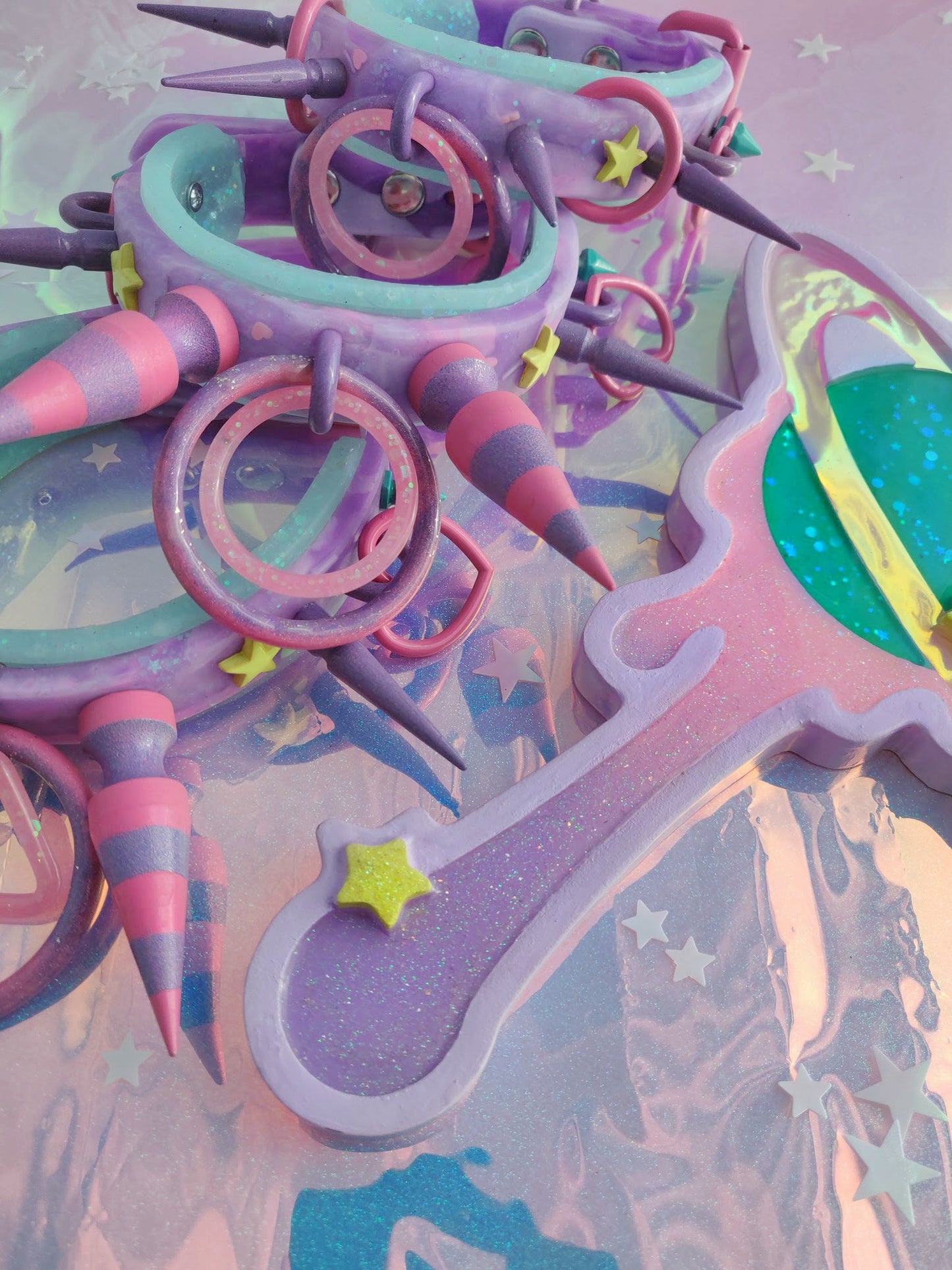 Drippy Planet Paddle | Space Babe Iridescent BDSM Paddle