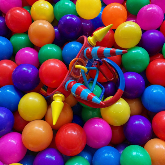 Catch Me in the Ball Pit | Rainbow Kidcore Clowncore Spiked Collar