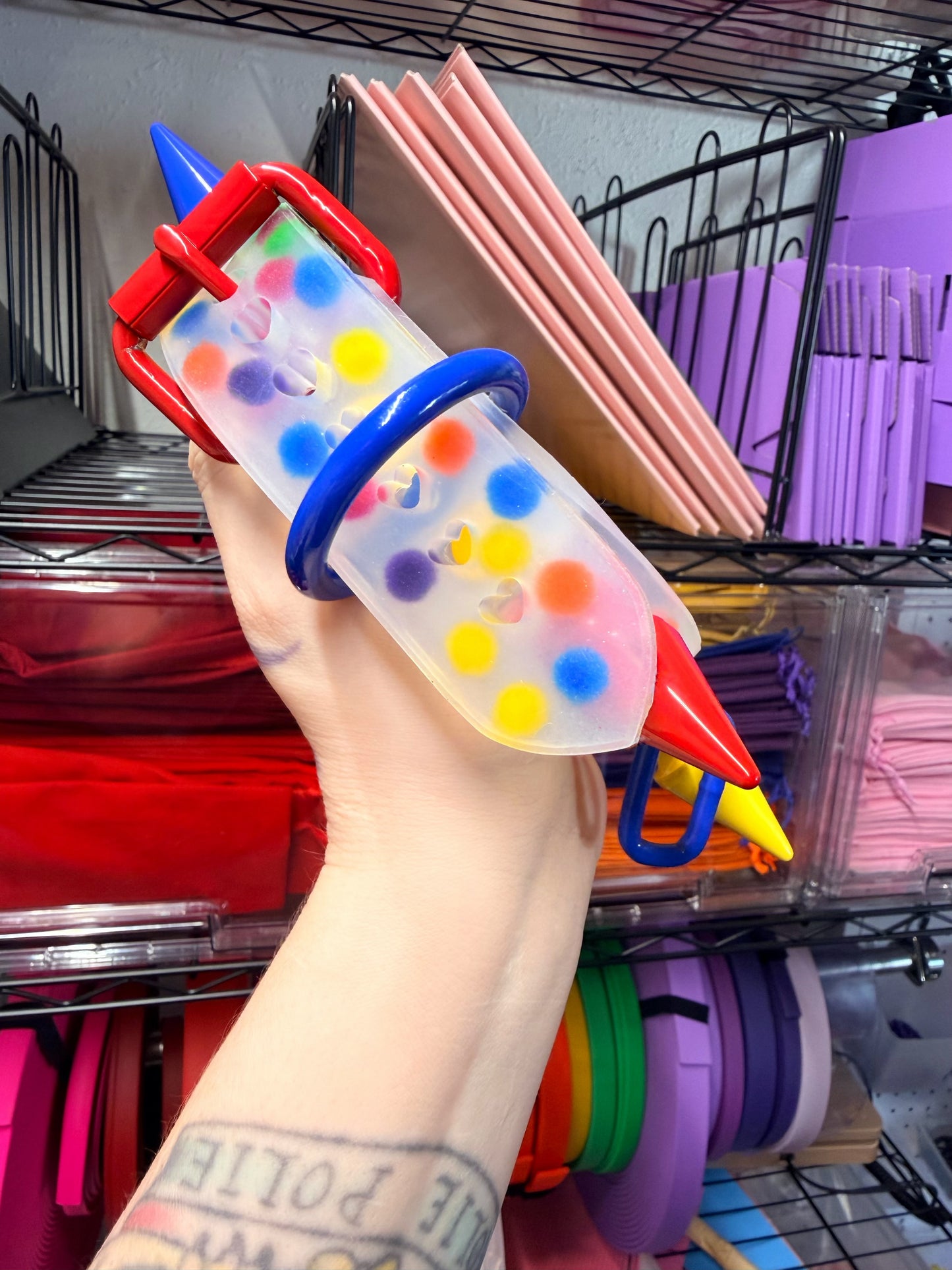 Clowncore #2 | Primary Colored Rainbow Ball Pit Spiked Silicone Clown Collar