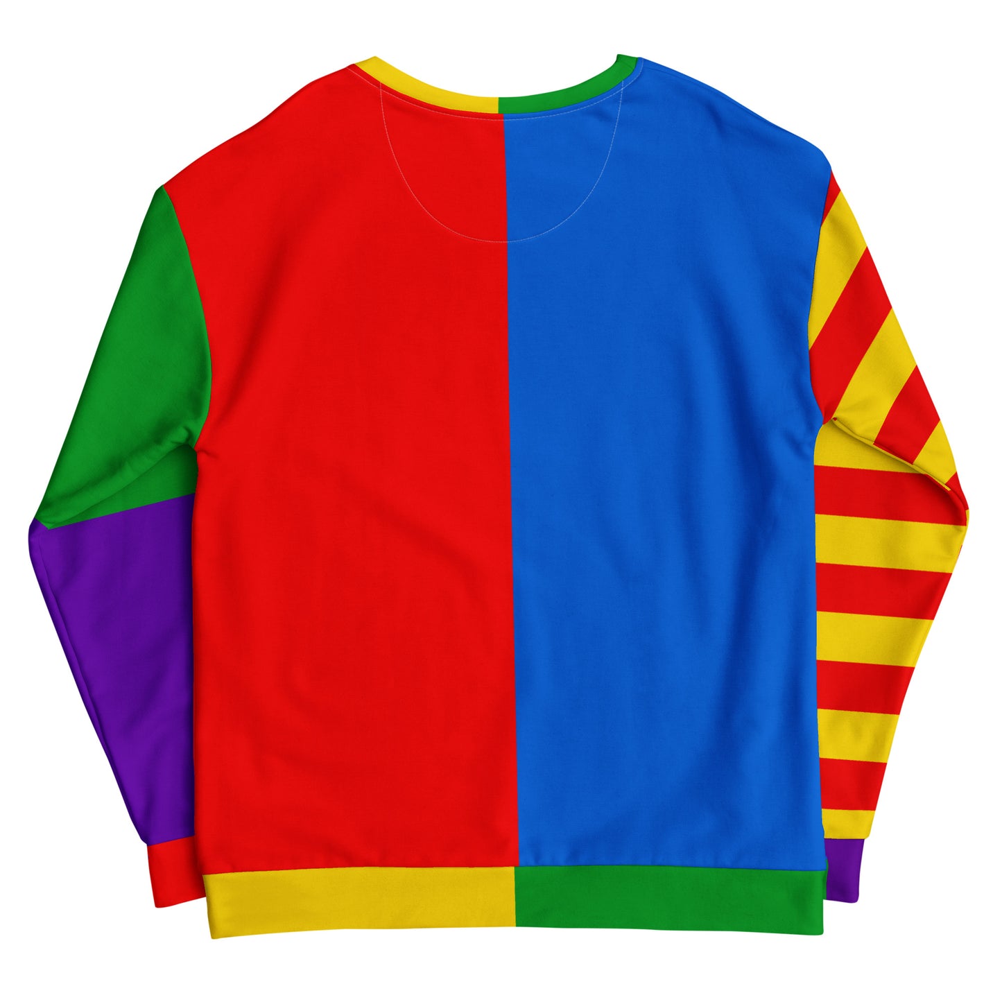 Kidcore Rainbow Metal Logo Color Block Sweatshirt