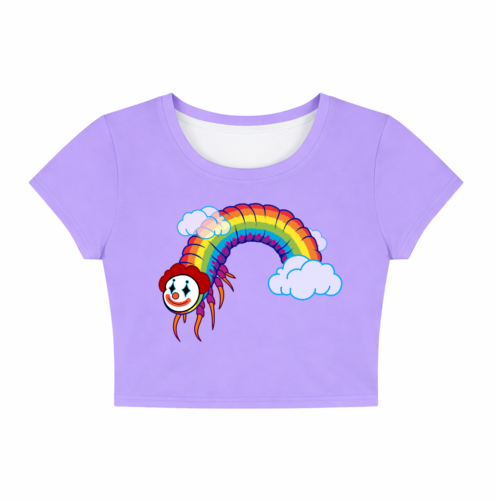 Clownipede cropped baby tee