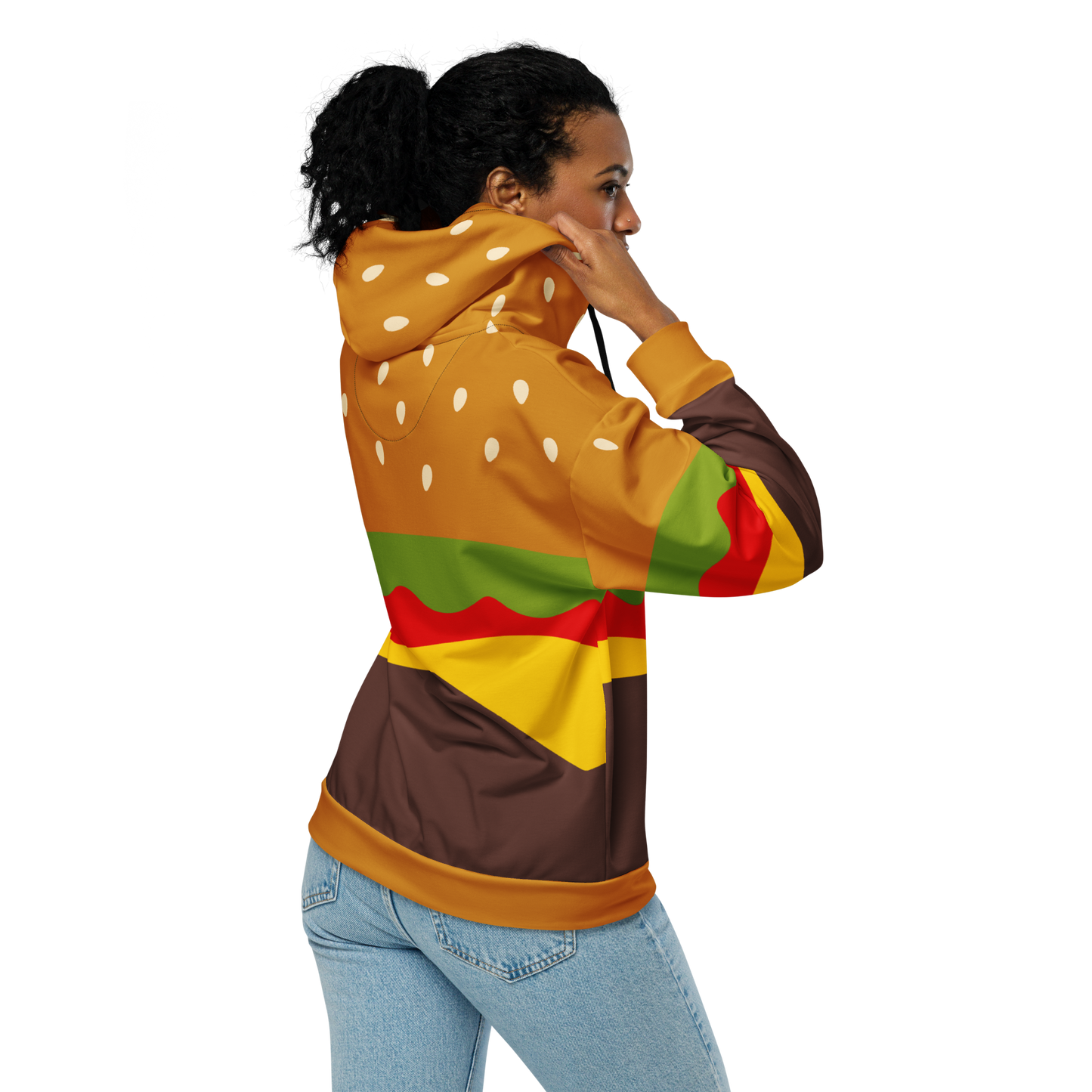 Clowncore Burger zip hoodie