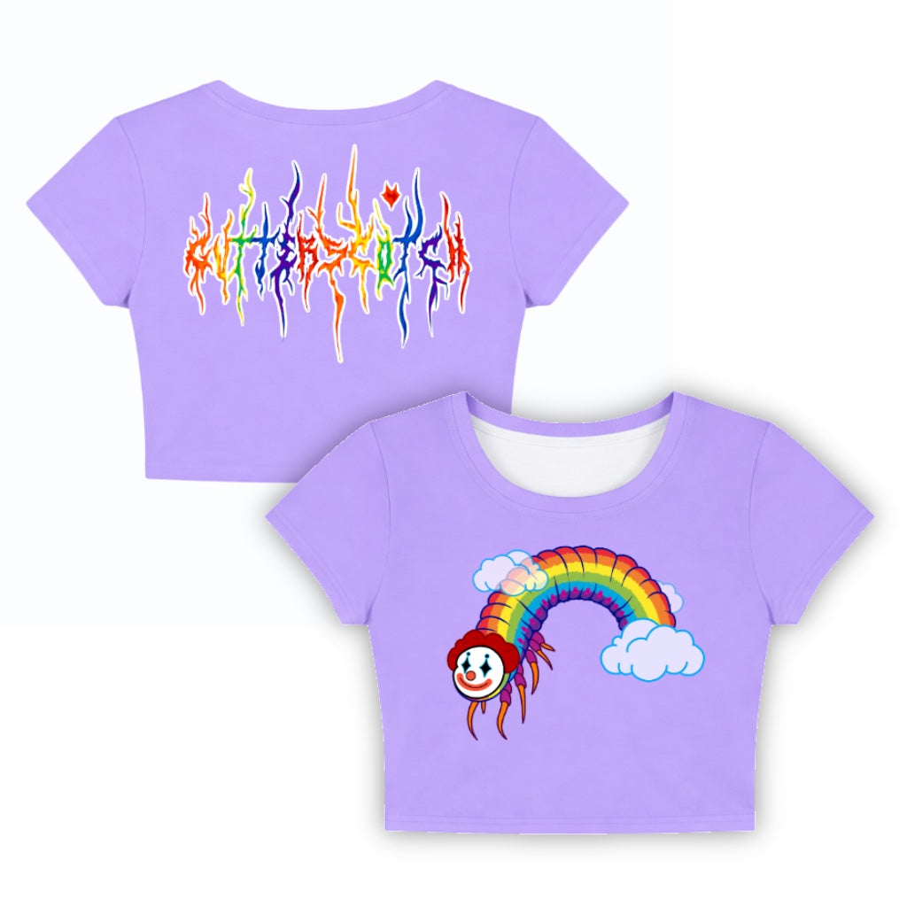 Clownipede cropped baby tee