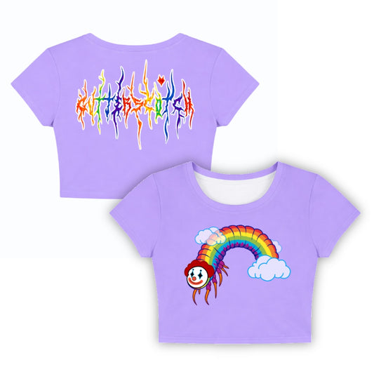 Clownipede cropped baby tee