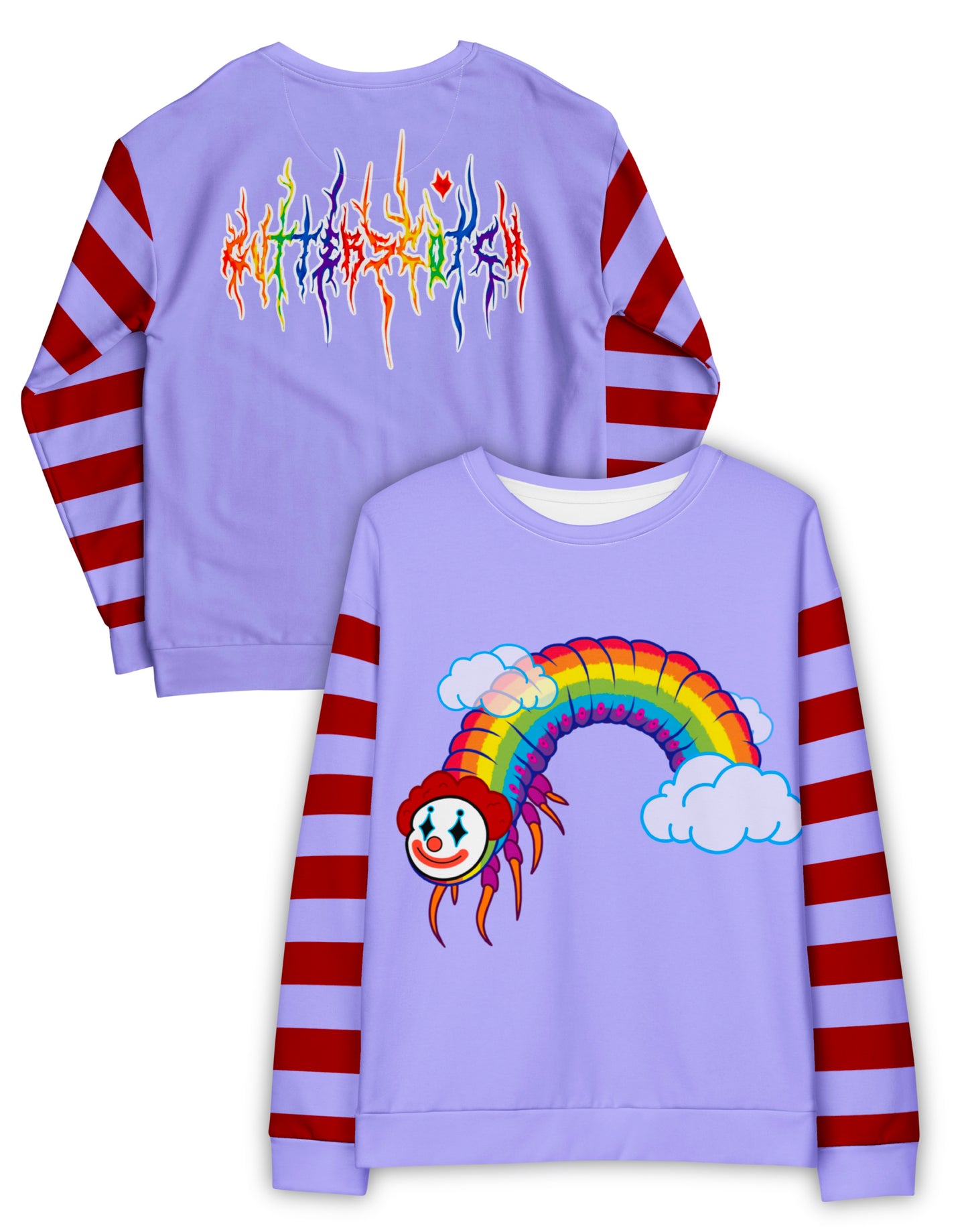 Clownipede Striped Clowncore Unisex Sweatshirt
