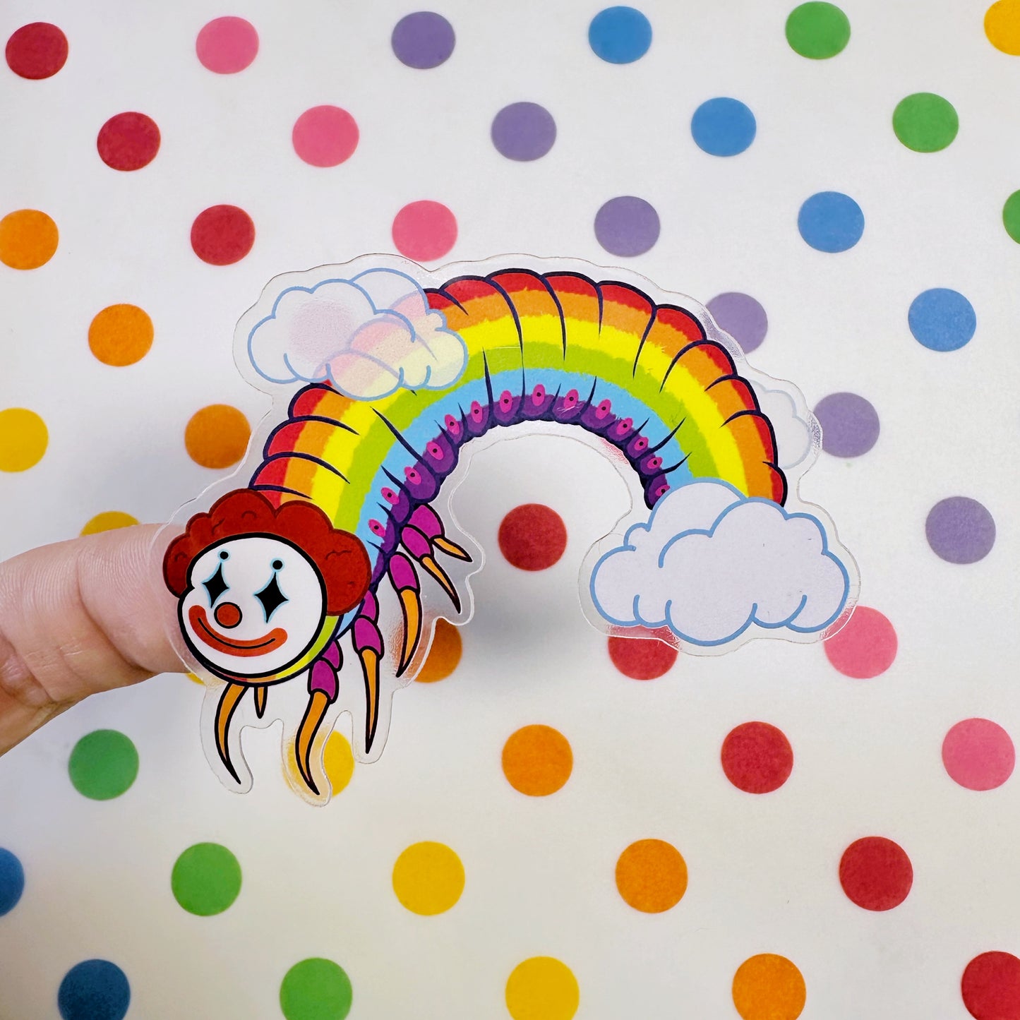 Clear Clownipede Sticker