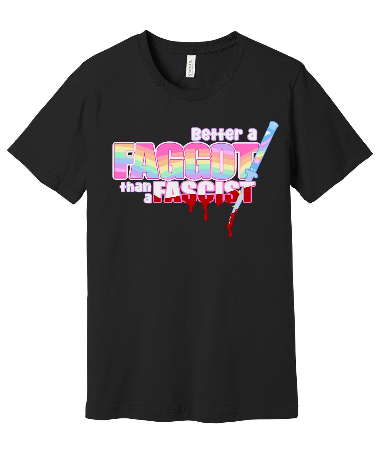 Better a Faggot than a Fascist kawaii unisex t-shirt