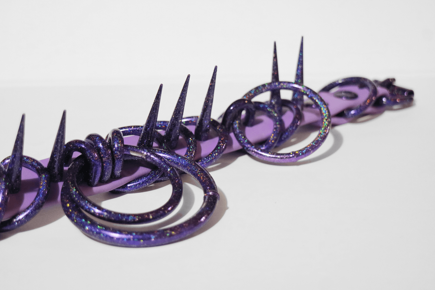 Cosmic Amethyst Holographic Scary Dog Privilege Monochrome - MTO