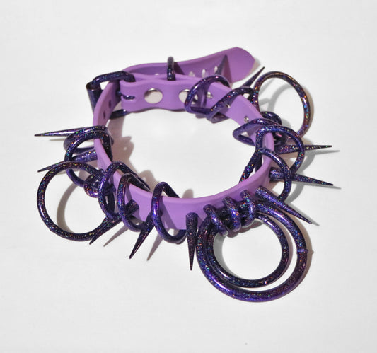 Cosmic Amethyst Holographic Scary Dog Privilege Monochrome - MTO