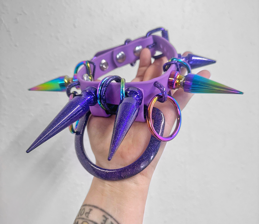 Cosmic Prism Amethyst Knocker Collar - MTO