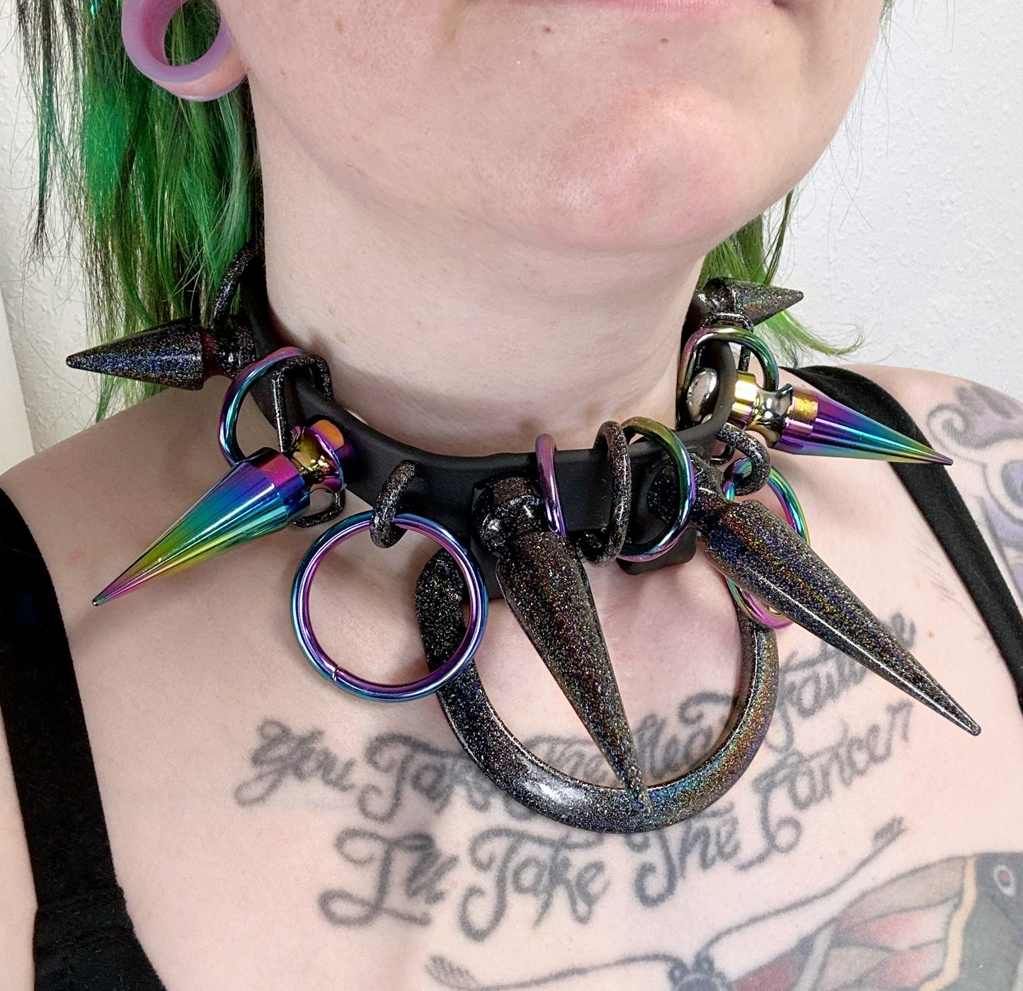 Cosmic Prism Black Knocker Collar - MTO