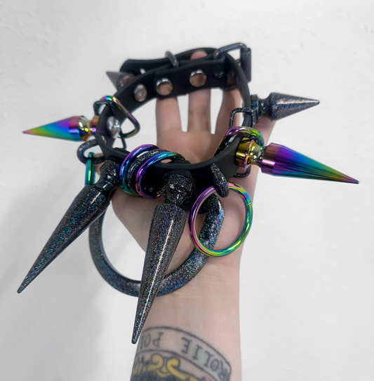 Cosmic Prism Black Knocker Collar - MTO