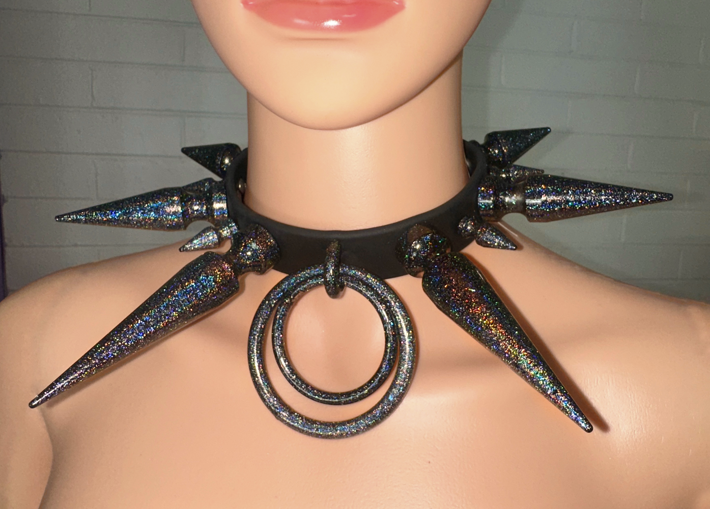 Cosmic Amethyst “Halo” Holographic Black SAMPLE