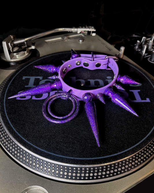 Cosmic Amethyst “Halo” NO HEARTS Holographic Monochrome - MTO