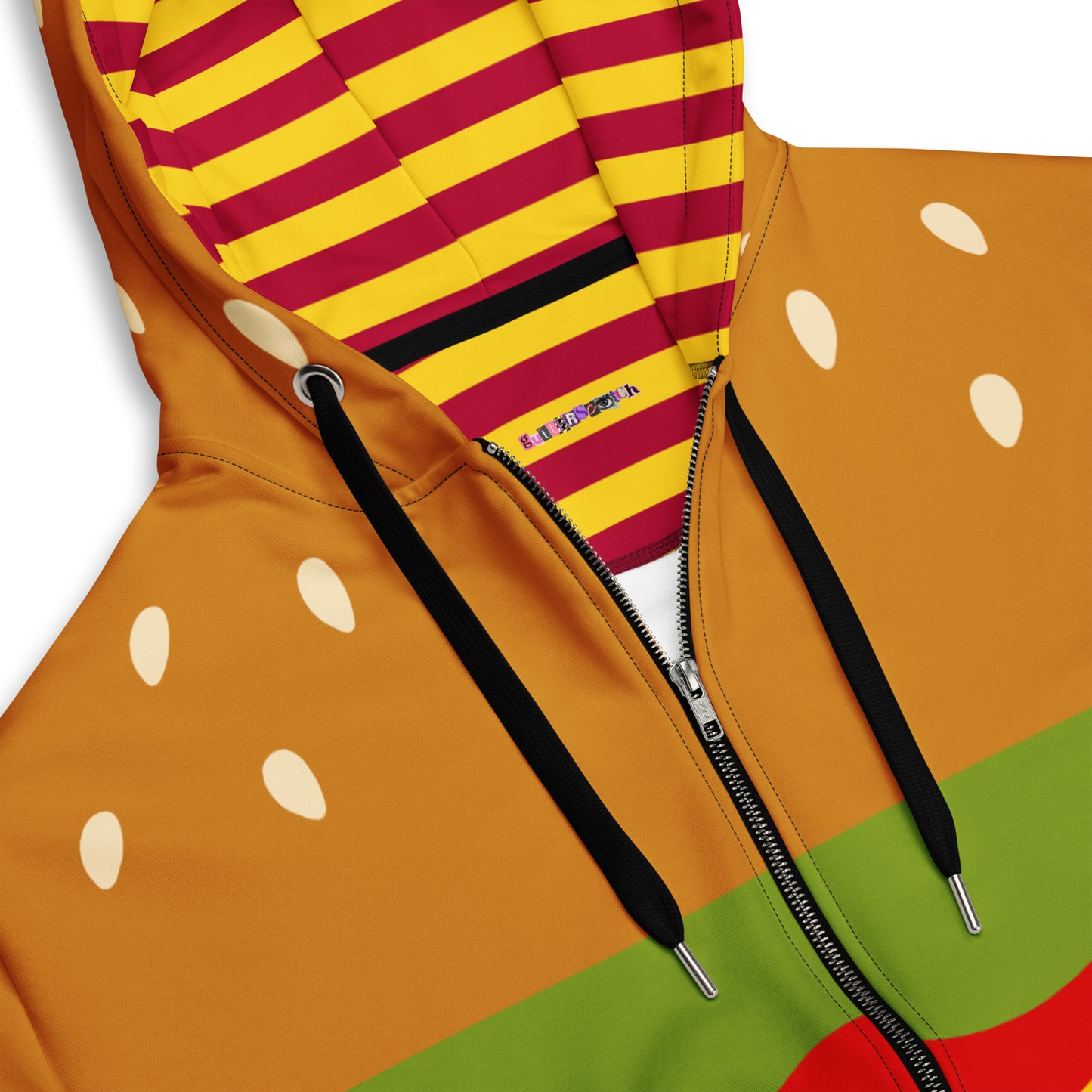 Clowncore Burger zip hoodie