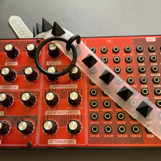 Model 001 | Clear and Black Silicone Powder Coated Spiked Choker cyberpunk techwear tech wear street  fashion harajuku cyberpunk j-fashion decora goth cybergoth punk alt alternative collar choker studs spike o ring bdsm