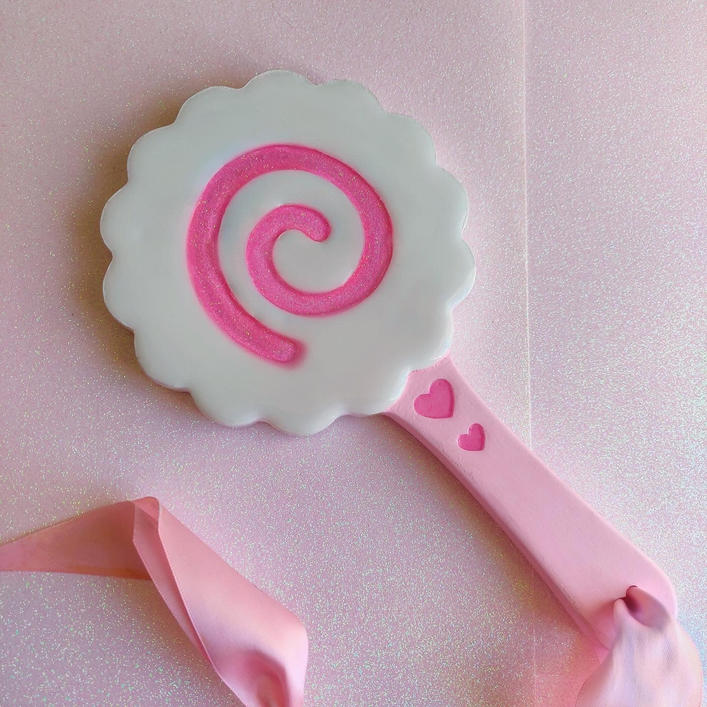 Prototype- Double sided fish cake cute girly pink hearts BDSM paddle